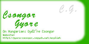 csongor gyore business card